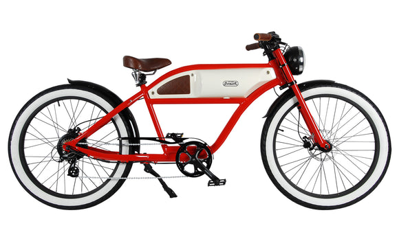 Michael Blast T4B Greaser 350w Electric Bike Cafe Racer - Red/White