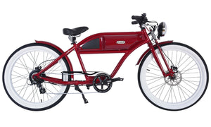 Michael Blast T4B Greaser 500w Electric Bike Cafe Racer - 2020 Springer Edition - Red/Red