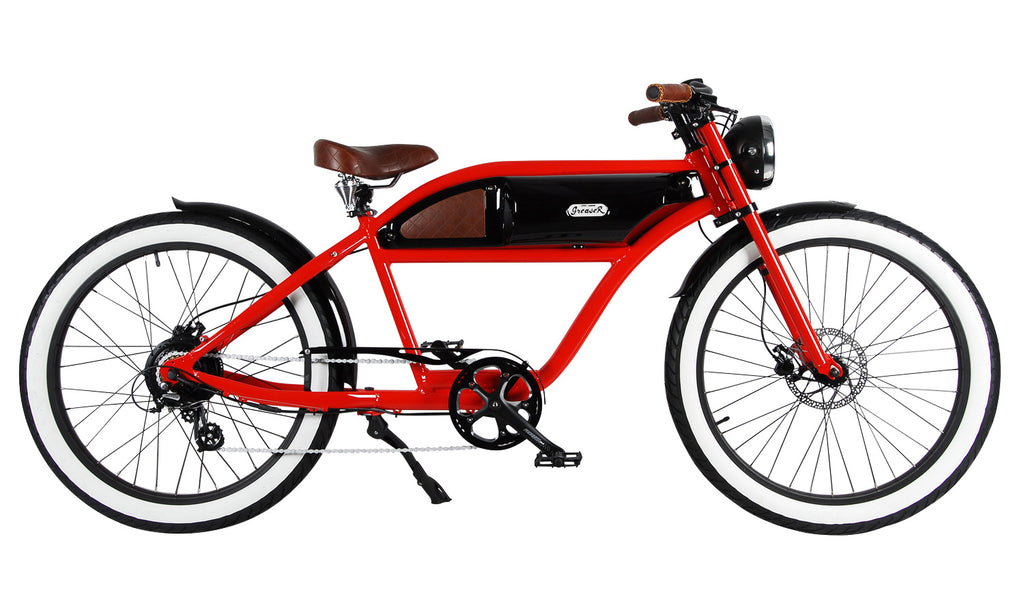 Michael Blast T4B Greaser 350w Electric Bike Cafe Racer - Red/Black
